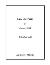 Lux Aeterna SATB choral sheet music cover